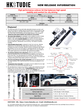 HKS HKSTUDIE SUSPENSION with CANCELLER for G80/G82 incl. Competition & xDrive