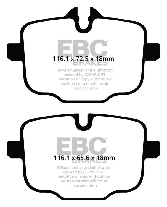 EBC 2021+ BMW M3/M4 3.0TT (G80/G82/G83 w/Cast Iron Rotors) Redstuff Rear Brake Pads